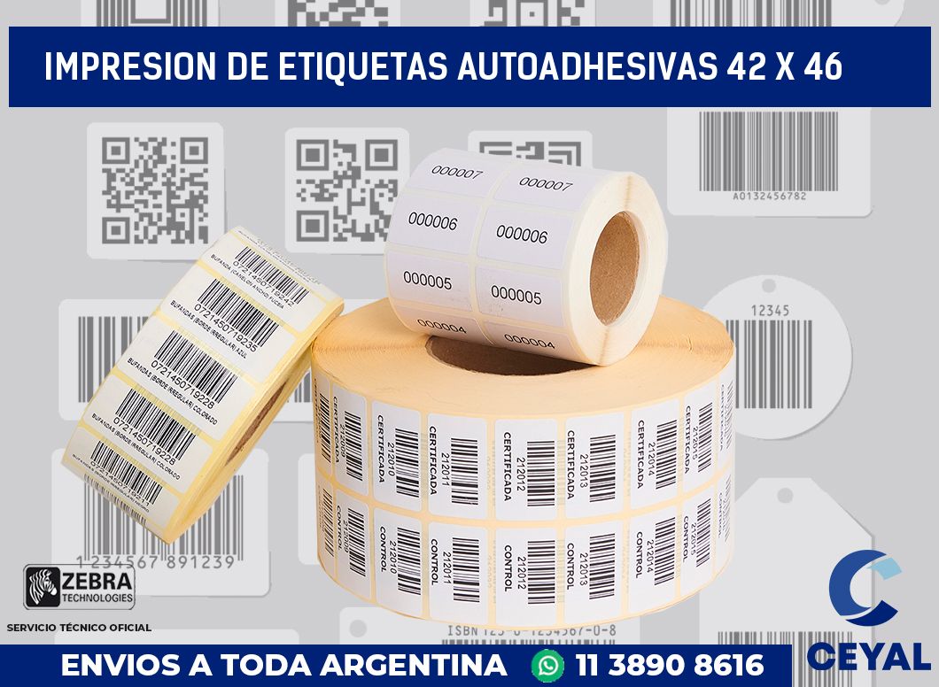 impresion de etiquetas autoadhesivas 42 x 46