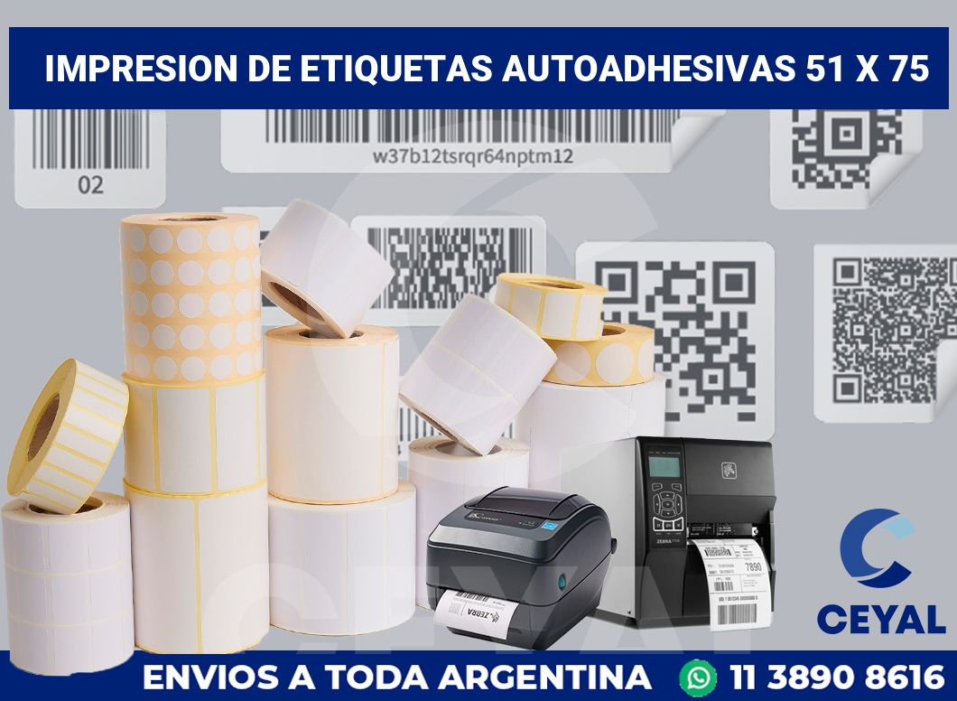 impresion de etiquetas autoadhesivas 51 x 75