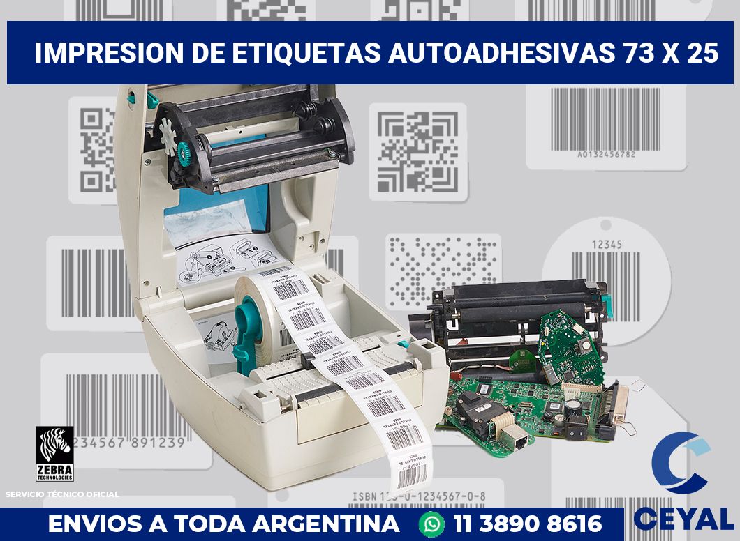impresion de etiquetas autoadhesivas 73 x 25
