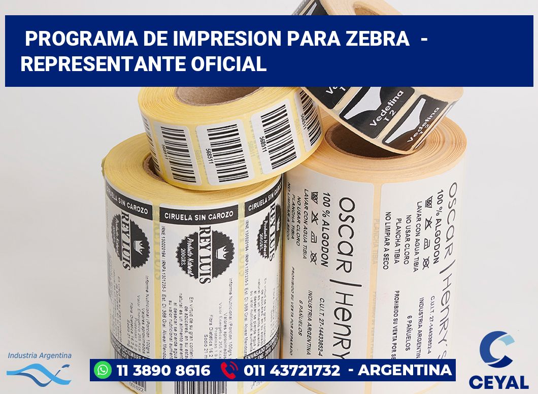 programa de impresion para zebra  - Representante oficial