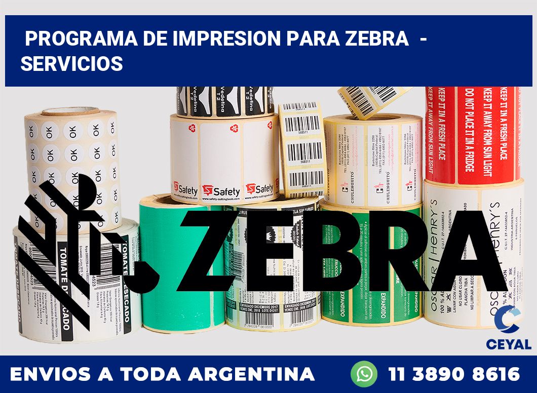 programa de impresion para zebra  – Servicios