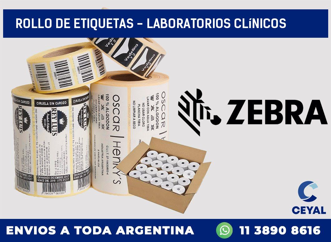 rollo de etiquetas - Laboratorios clínicos