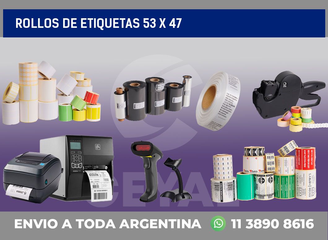 rollos de etiquetas 53 x 47