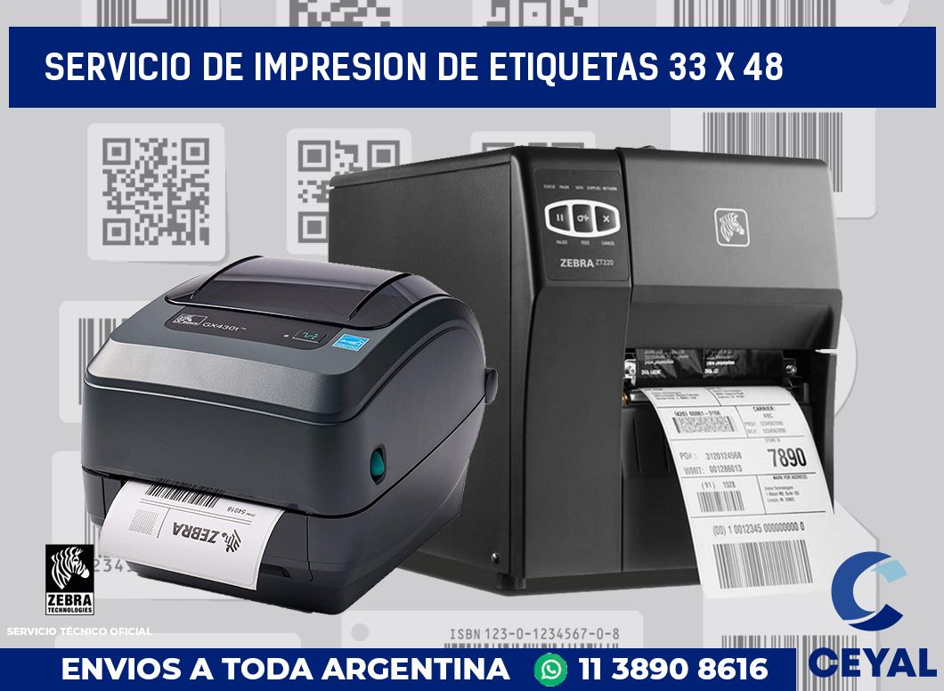 servicio de impresion de etiquetas 33 x 48