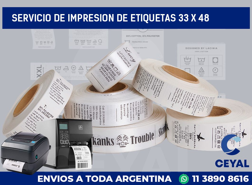 servicio de impresion de etiquetas 33 x 48