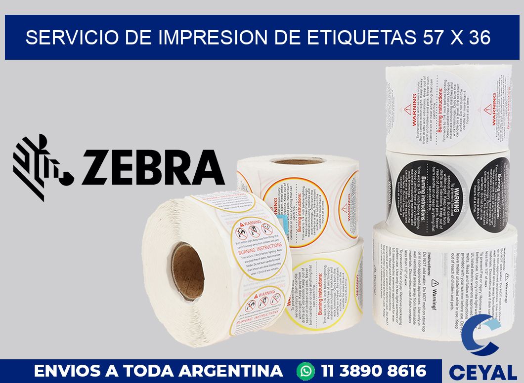 servicio de impresion de etiquetas 57 x 36