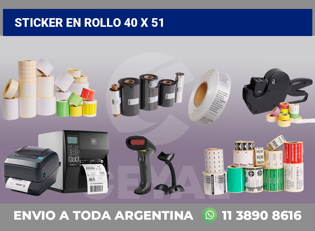 sticker en rollo 40 x 51