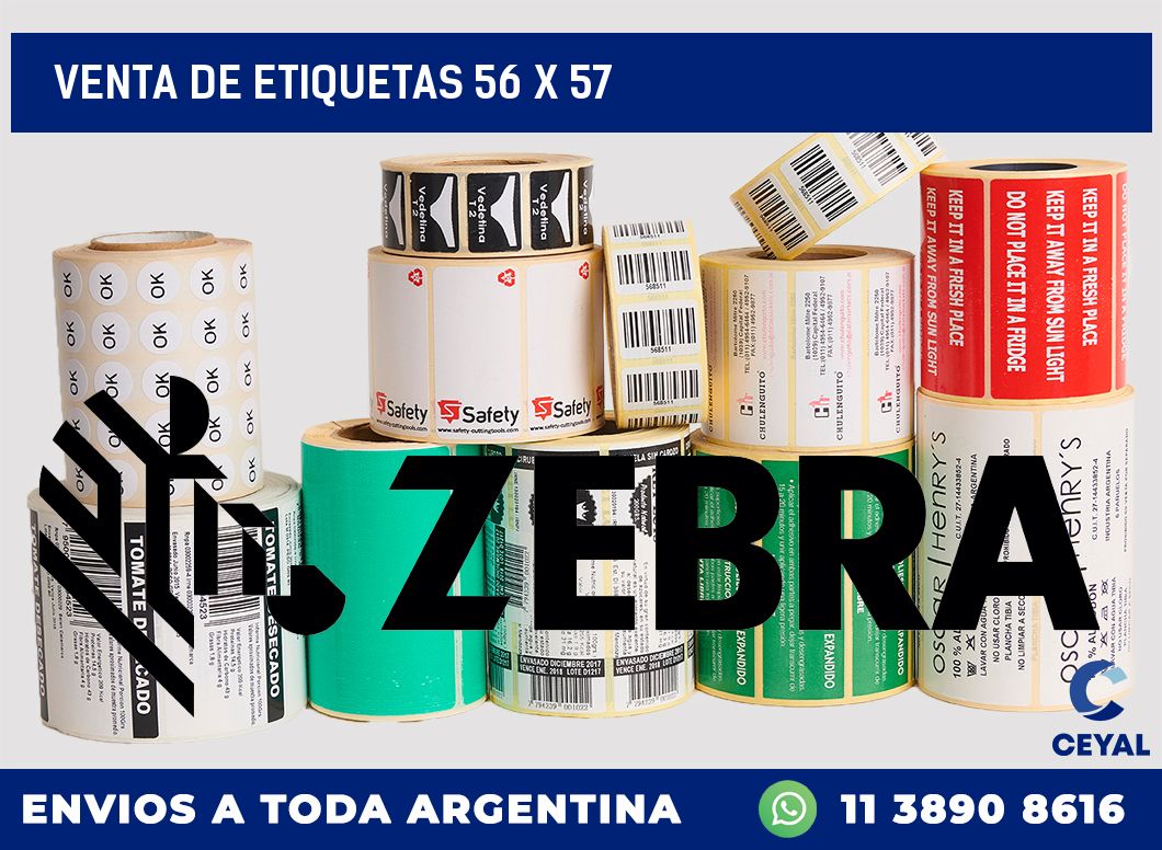 venta de etiquetas 56 x 57