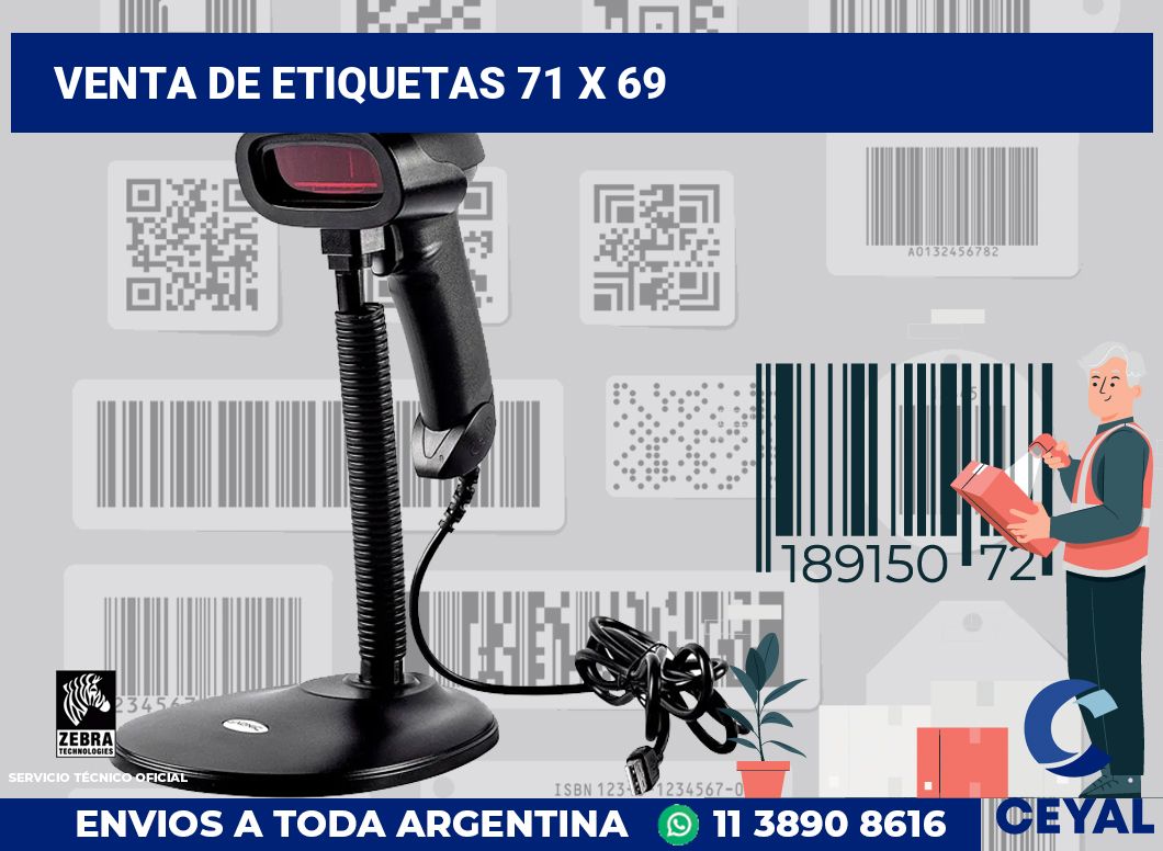 venta de etiquetas 71 x 69
