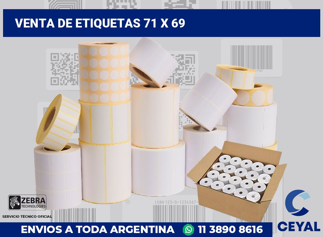 venta de etiquetas 71 x 69