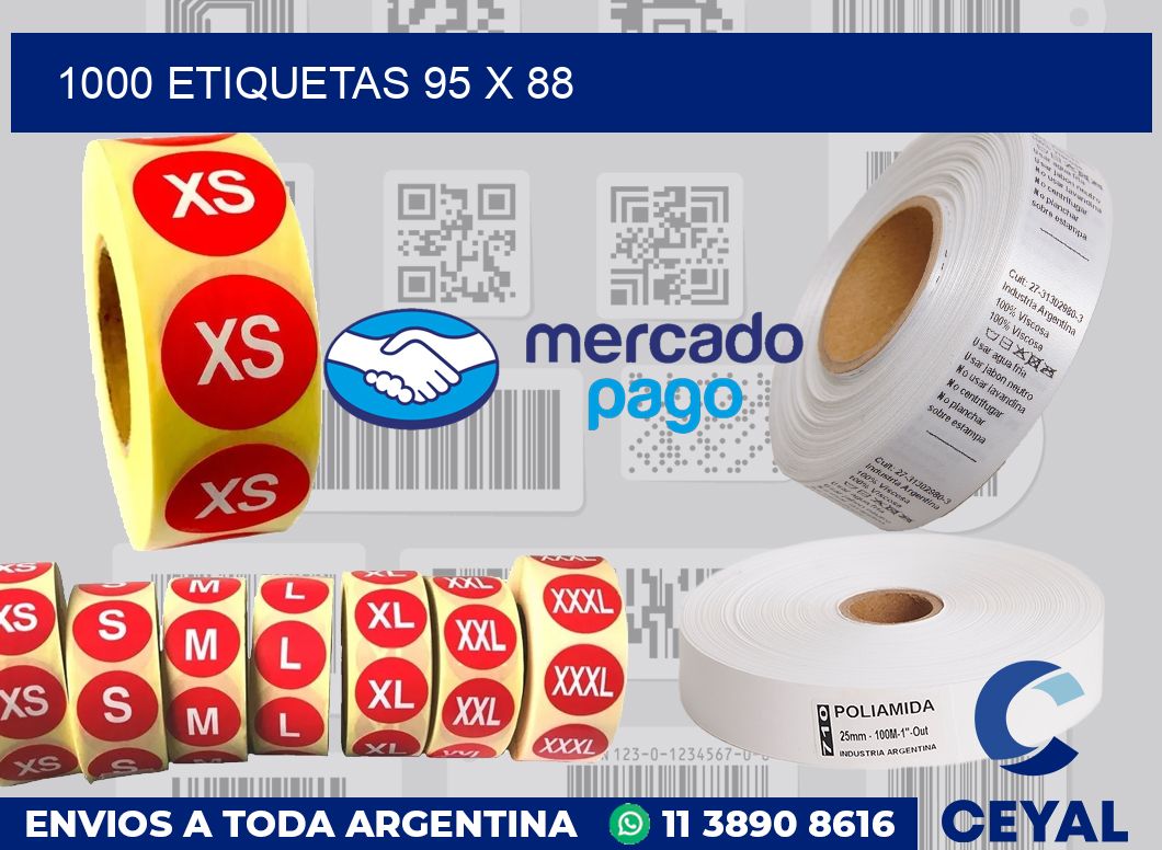 1000 etiquetas 95 x 88