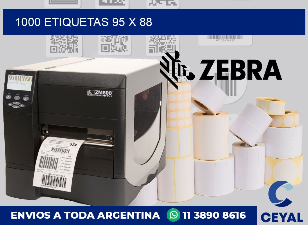 1000 etiquetas 95 x 88