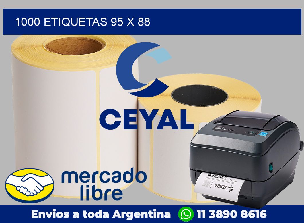 1000 etiquetas 95 x 88