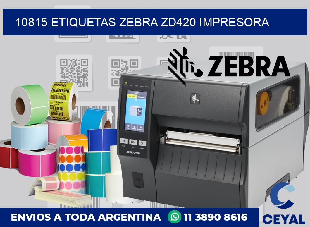 10815 etiquetas Zebra zd420 impresora
