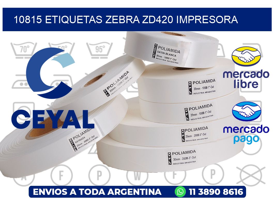 10815 etiquetas Zebra zd420 impresora