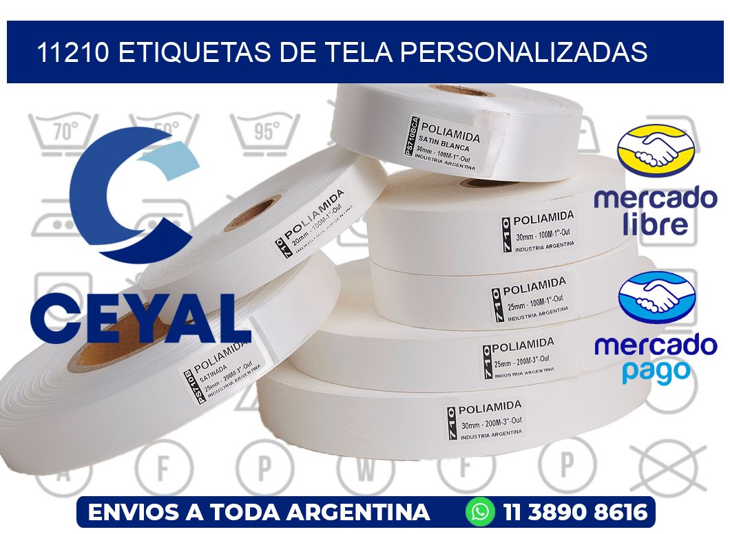 11210 Etiquetas de tela personalizadas