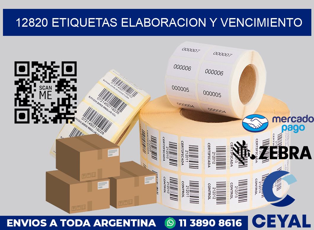 12820 Etiquetas elaboracion y vencimiento