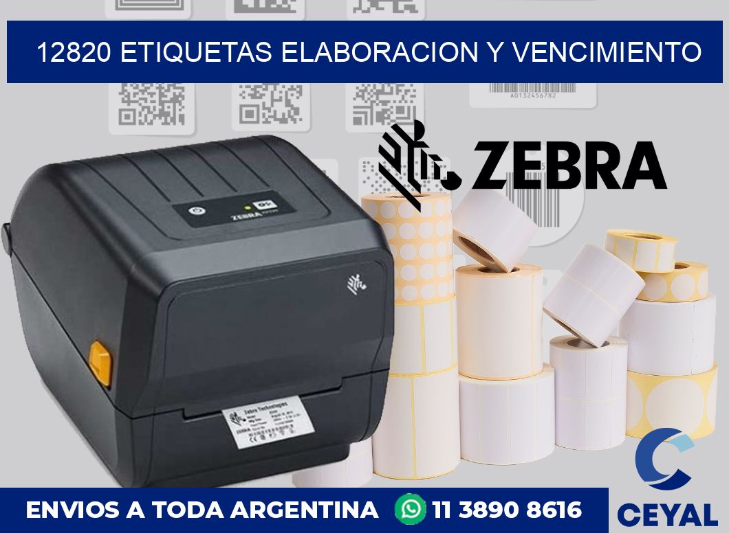 12820 Etiquetas elaboracion y vencimiento