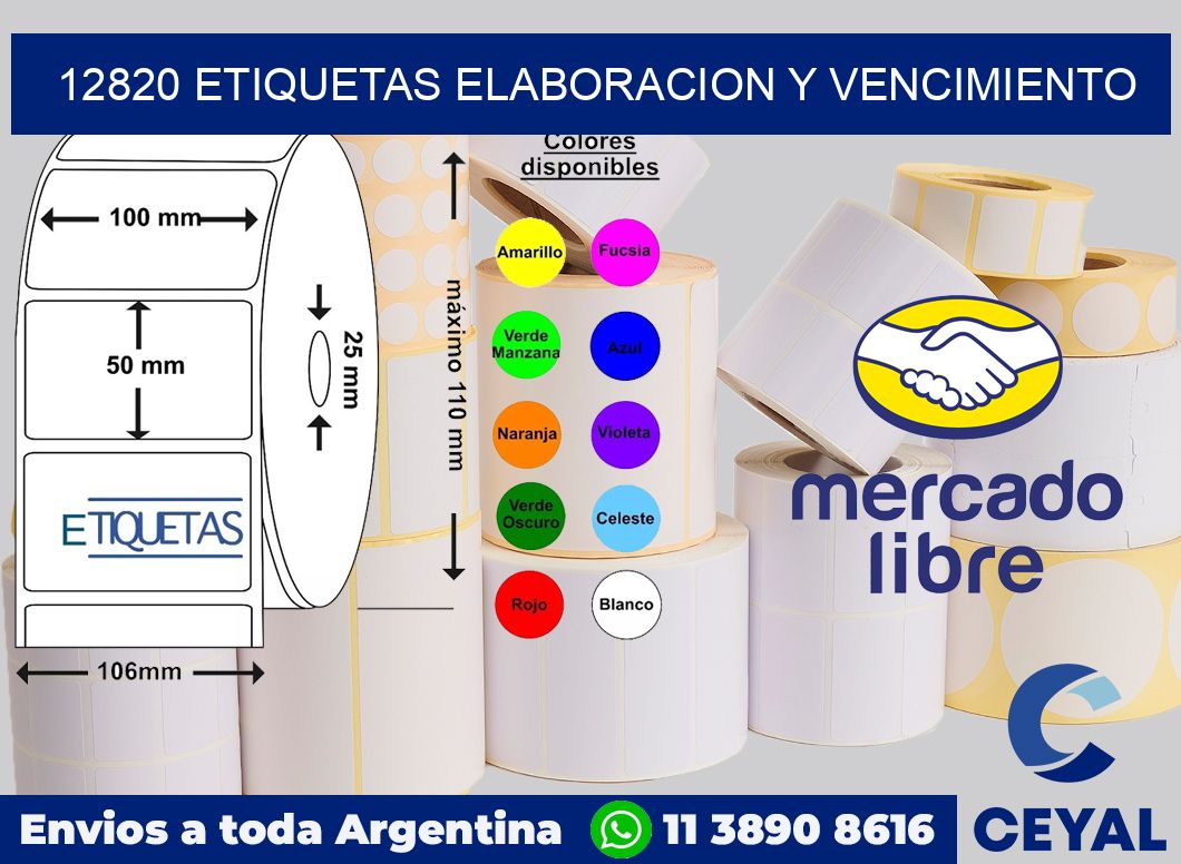 12820 Etiquetas elaboracion y vencimiento