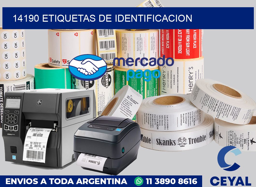 14190 Etiquetas de identificacion