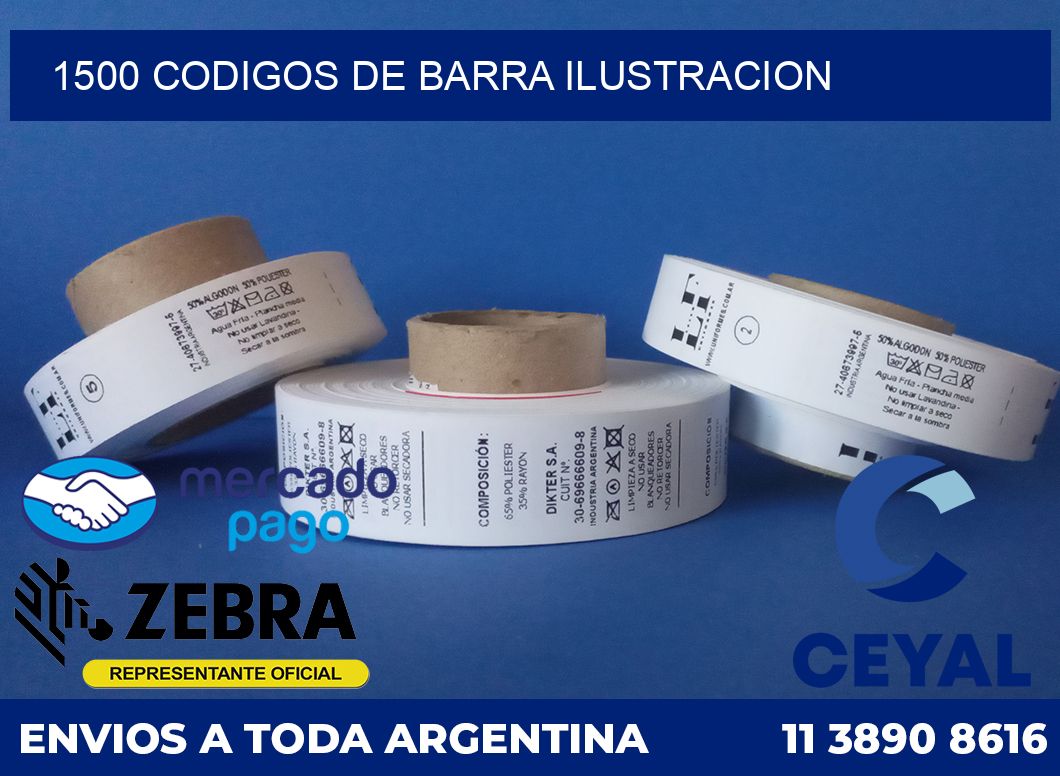 1500 Codigos de barra ilustracion