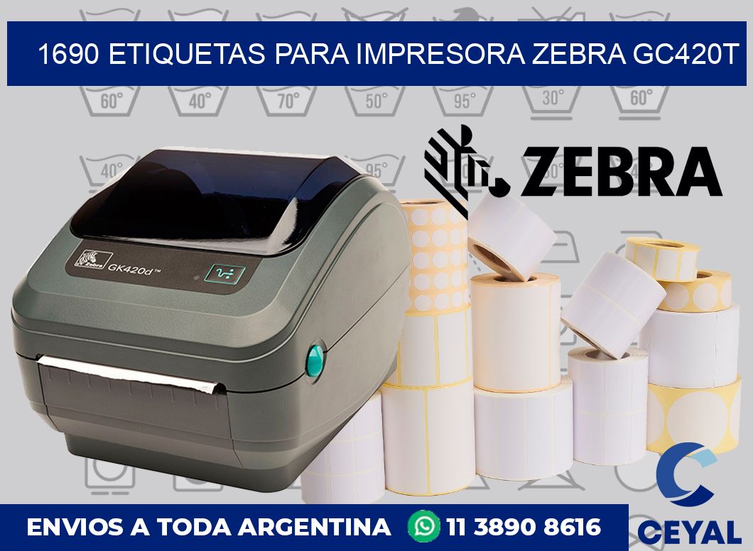 1690 etiquetas para impresora zebra GC420T