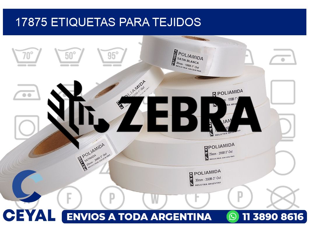 17875 Etiquetas para tejidos