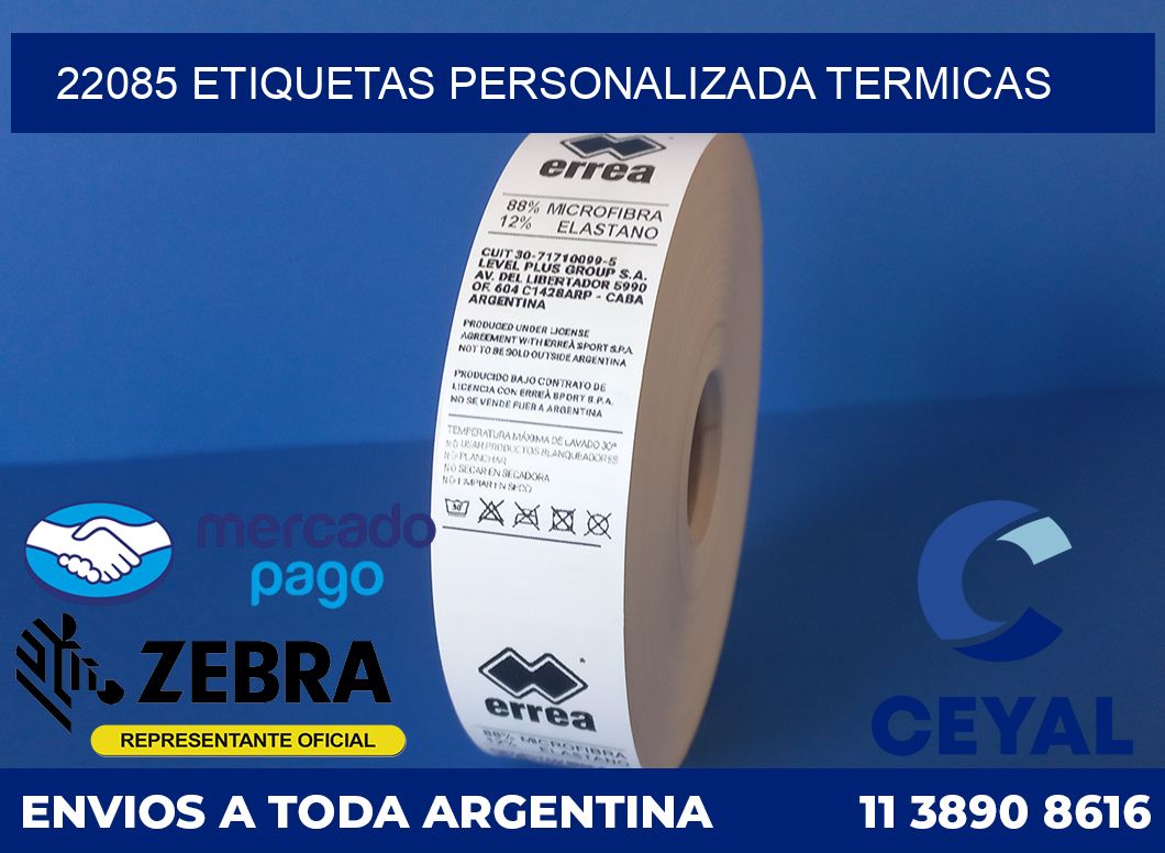 22085 etiquetas personalizada termicas