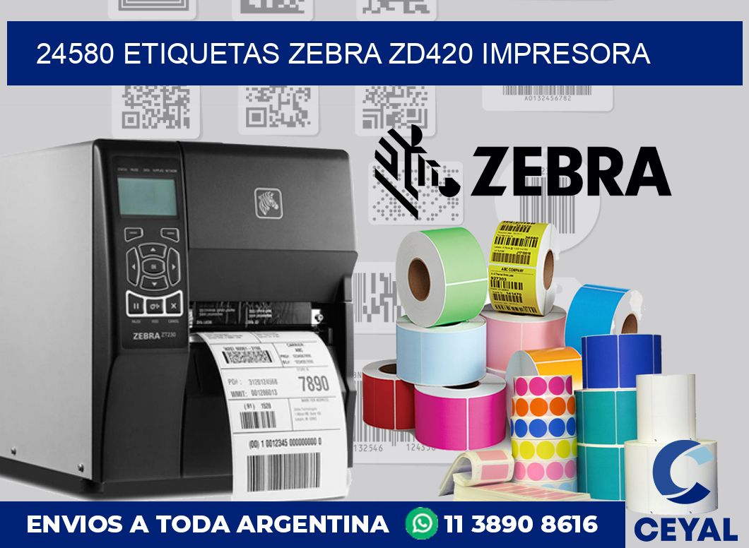 24580 etiquetas Zebra zd420 impresora