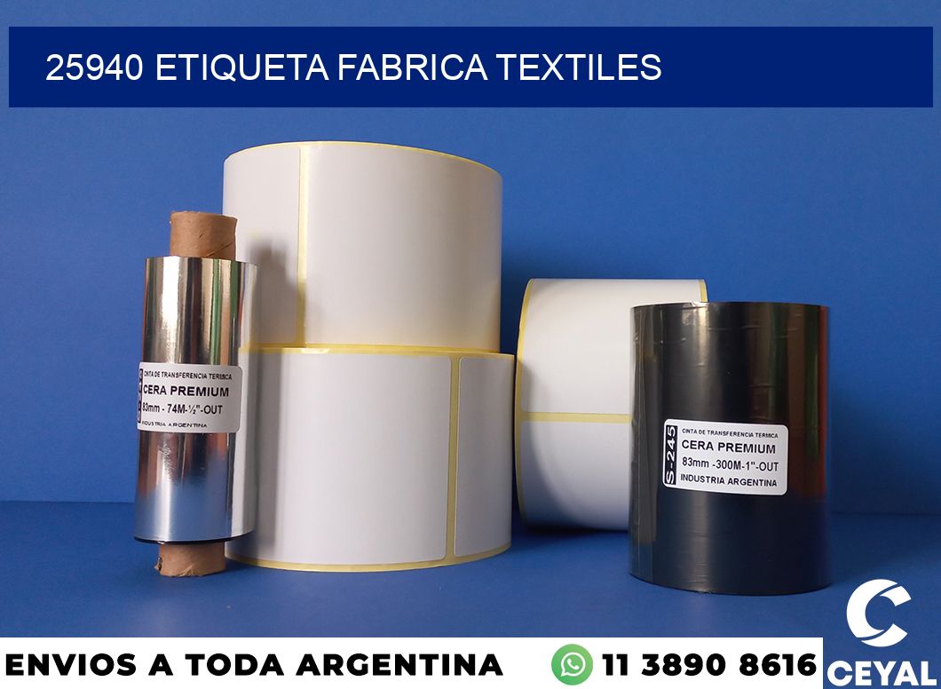 25940 etiqueta fabrica textiles