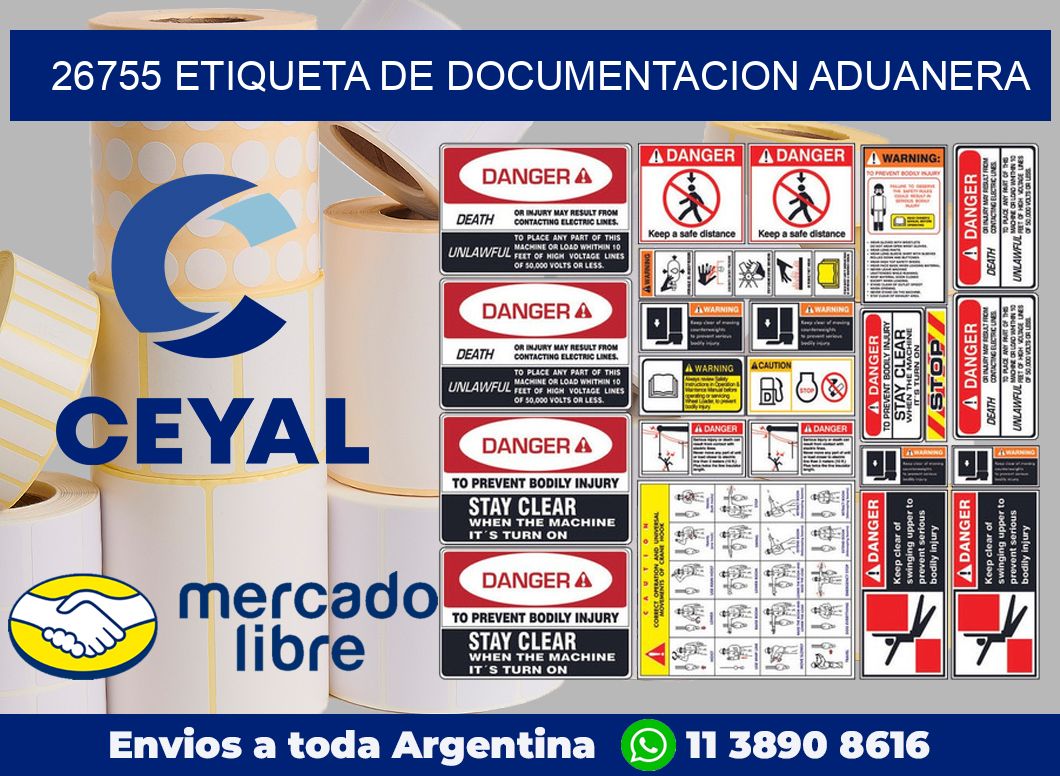 26755 Etiqueta de documentacion aduanera