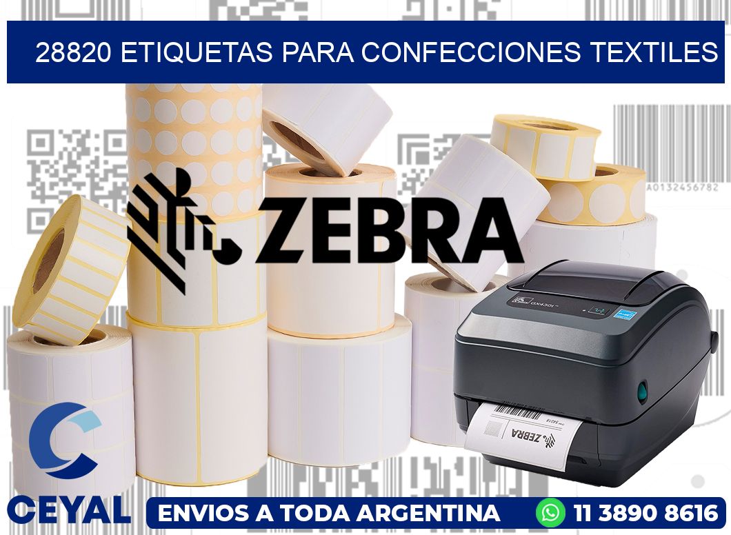 28820 Etiquetas para confecciones textiles