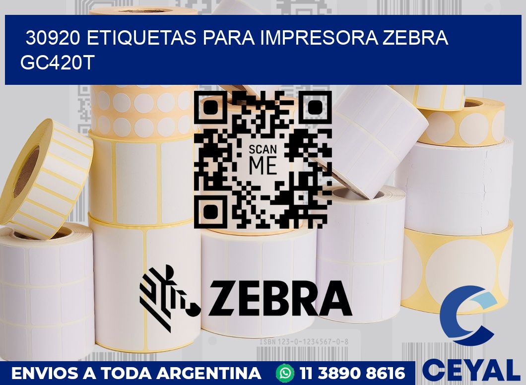 30920 etiquetas para impresora zebra GC420T