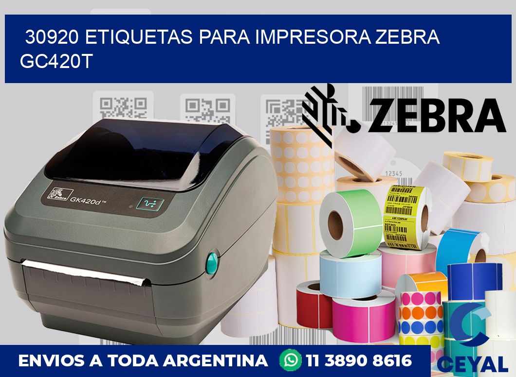 30920 etiquetas para impresora zebra GC420T