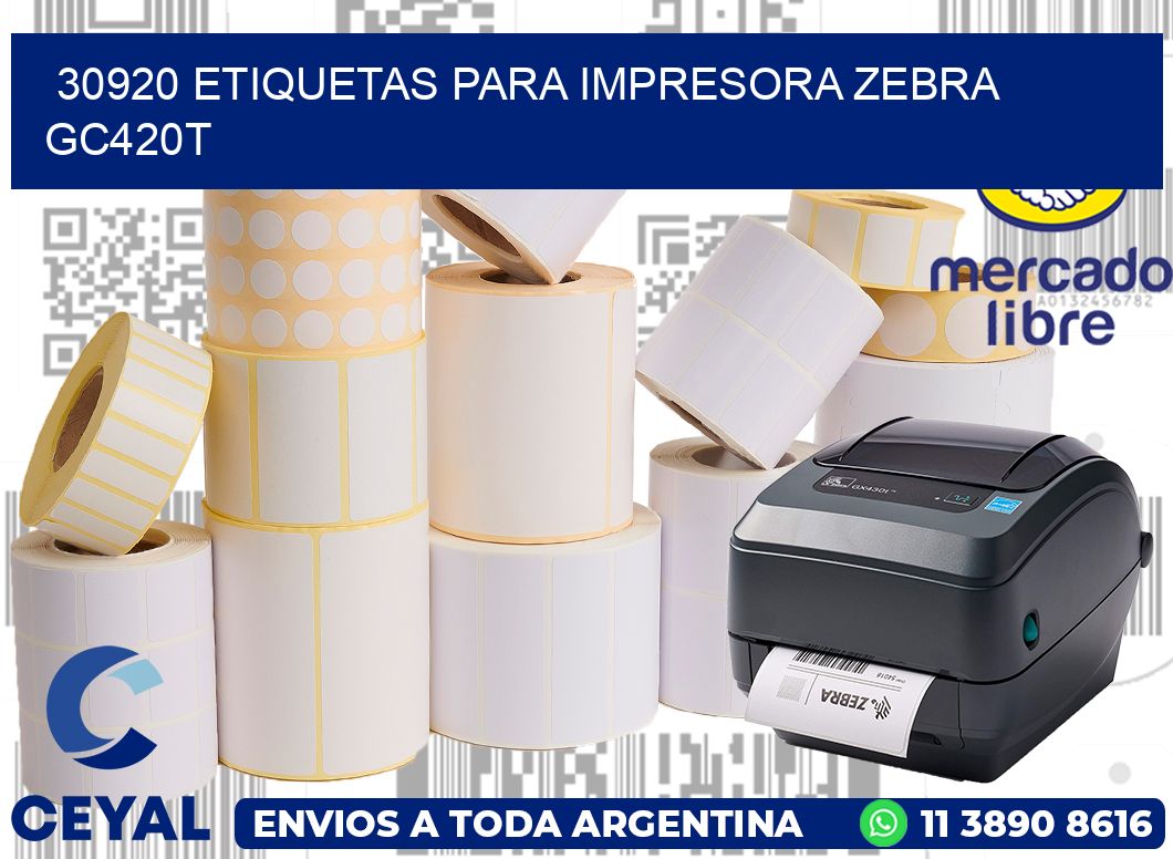 30920 etiquetas para impresora zebra GC420T