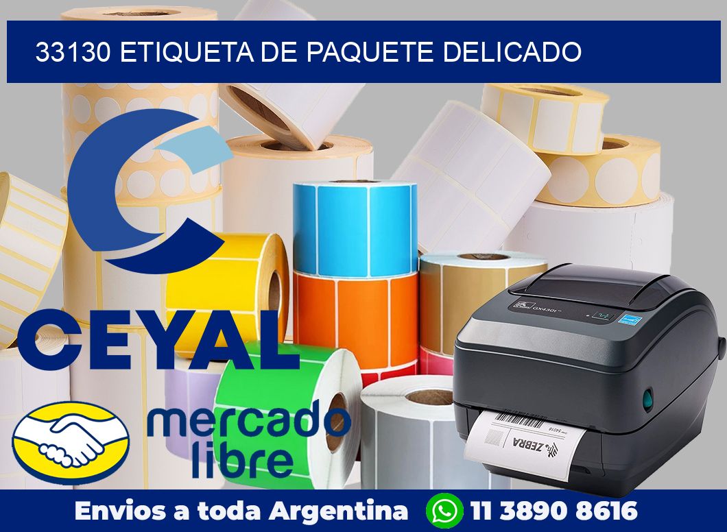33130 Etiqueta de paquete delicado