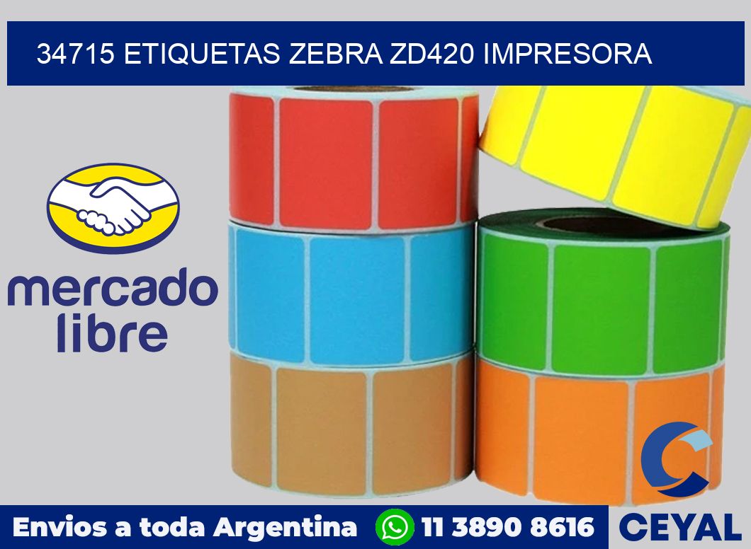 34715 etiquetas Zebra zd420 impresora