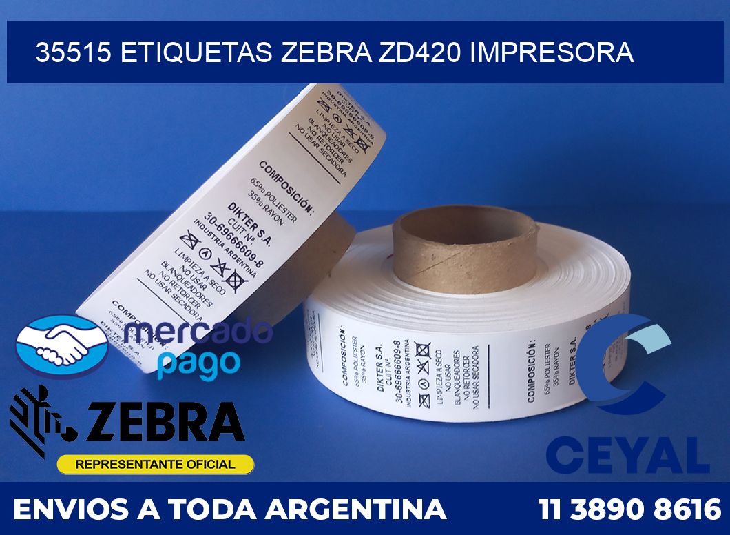 35515 etiquetas Zebra zd420 impresora