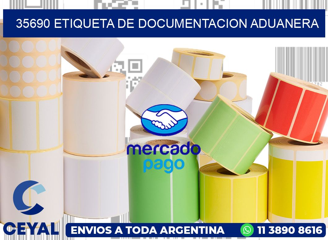 35690 Etiqueta de documentacion aduanera