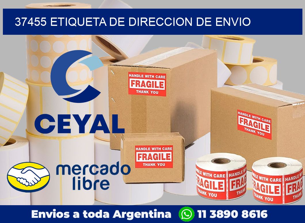 37455 Etiqueta de direccion de envio