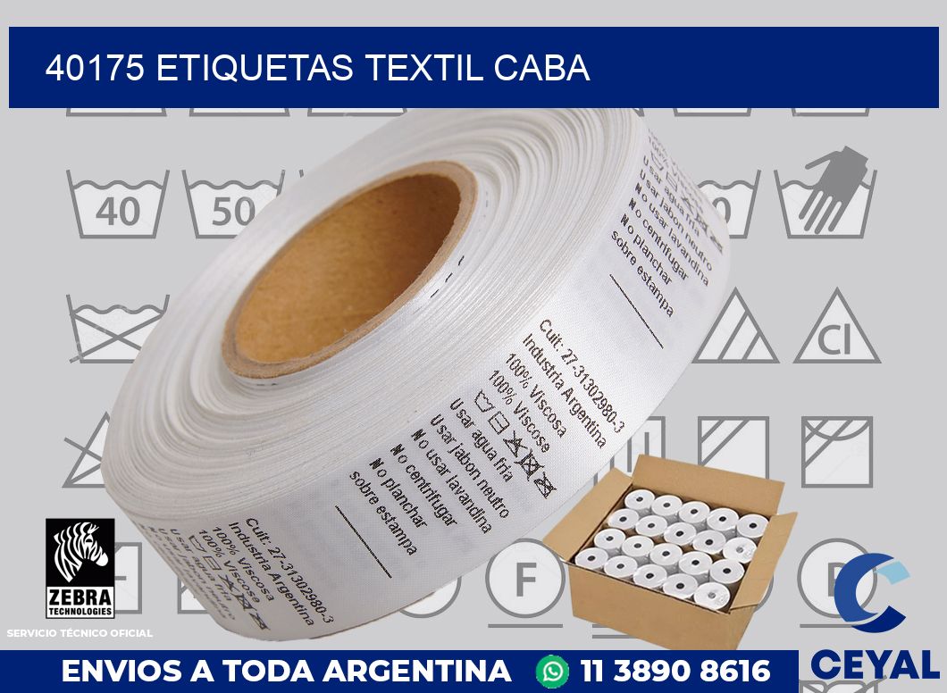 40175 etiquetas textil caba