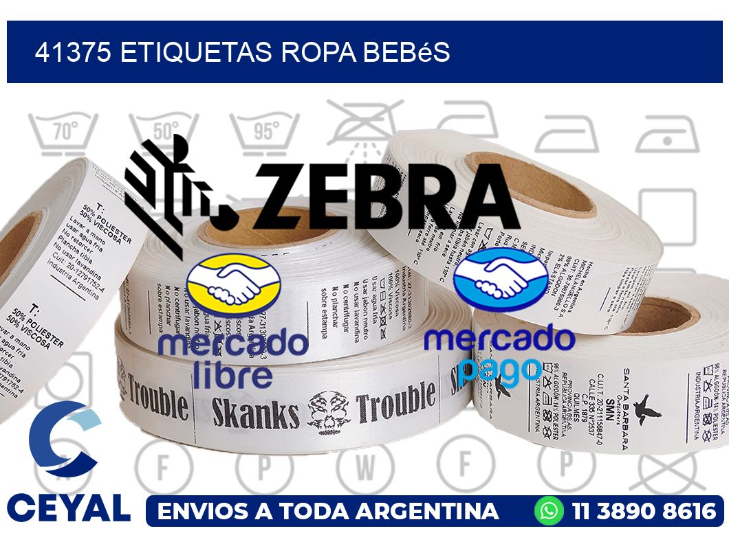 41375 Etiquetas ropa bebés