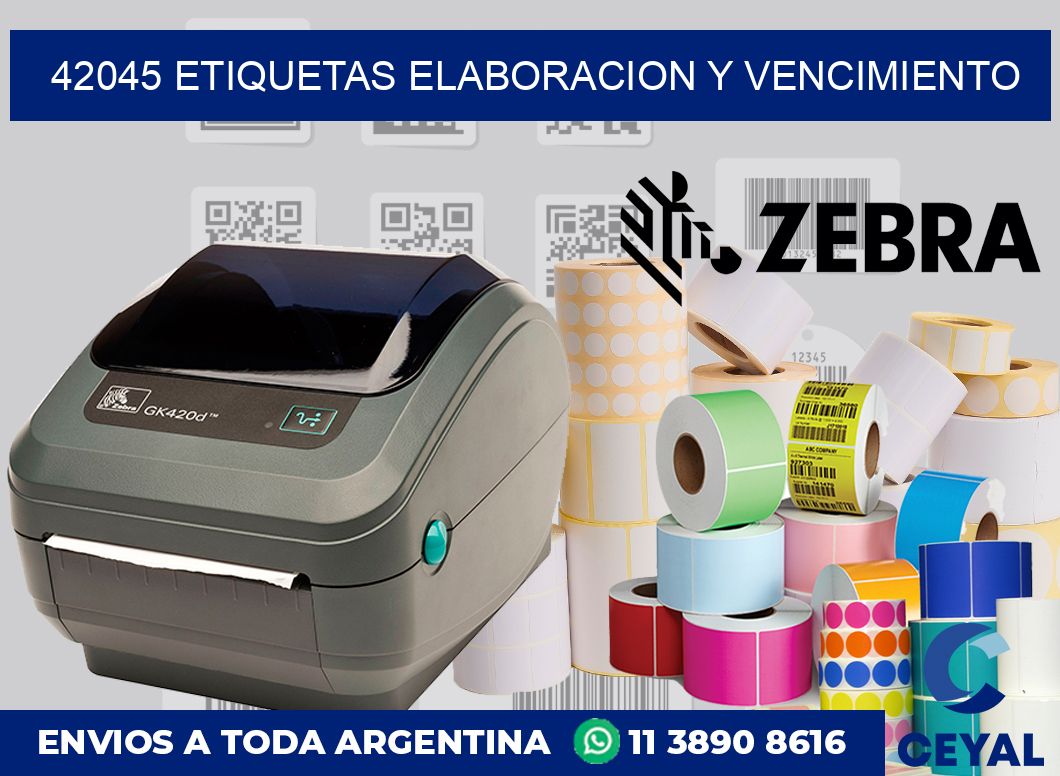 42045 Etiquetas elaboracion y vencimiento