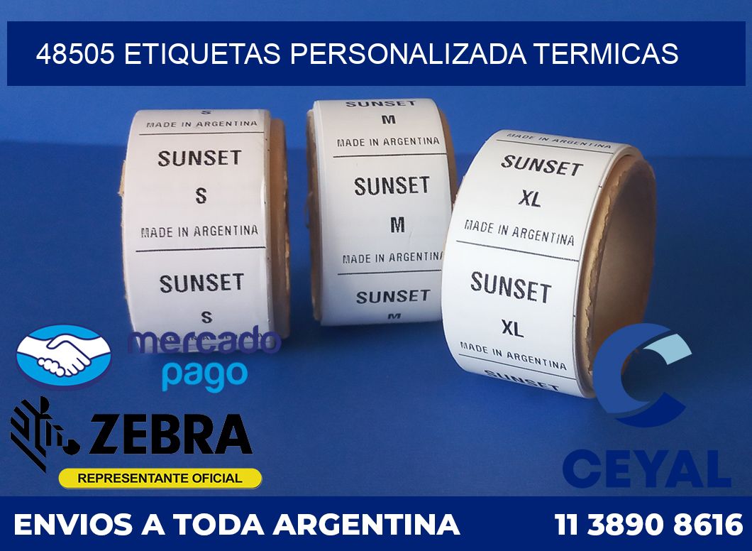 48505 etiquetas personalizada termicas