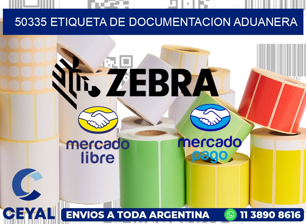 50335 Etiqueta de documentacion aduanera