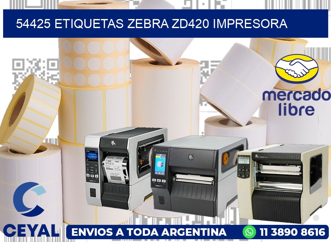 54425 etiquetas Zebra zd420 impresora