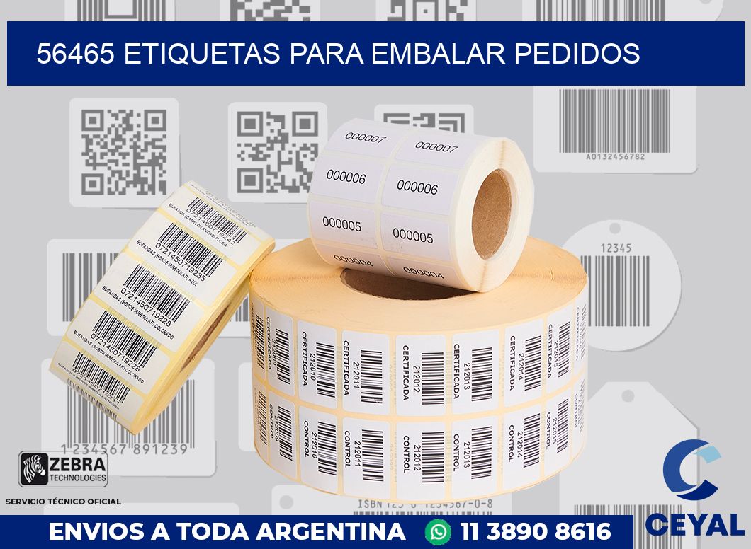 56465 Etiquetas para embalar pedidos