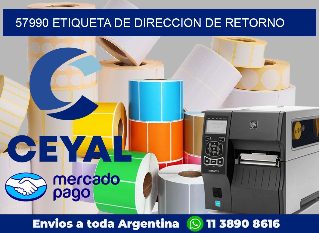 57990 Etiqueta de direccion de retorno