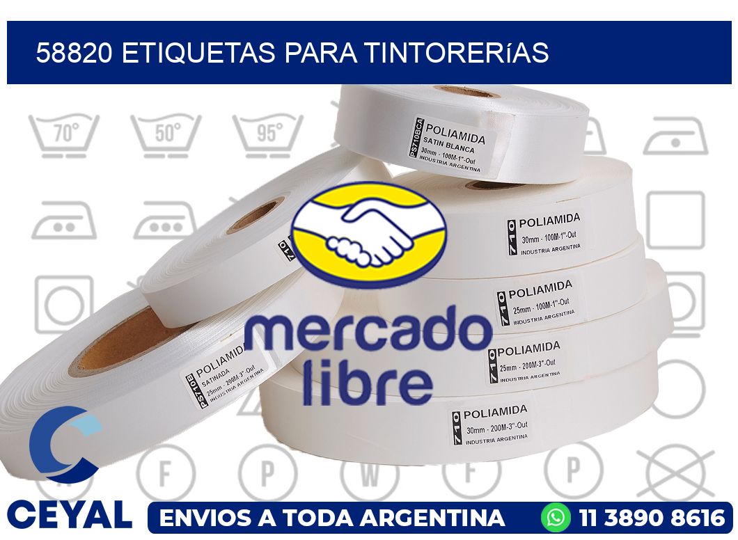 58820 Etiquetas para tintorerías