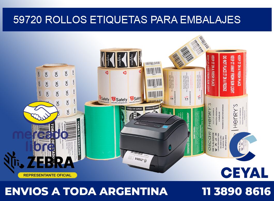 59720 rollos etiquetas para embalajes